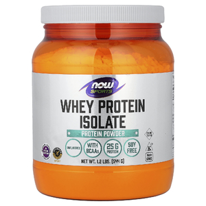 NOW Foods, Спорт, изолят сывороточного протеина, без добавок, 544 г (1,2 фунта)