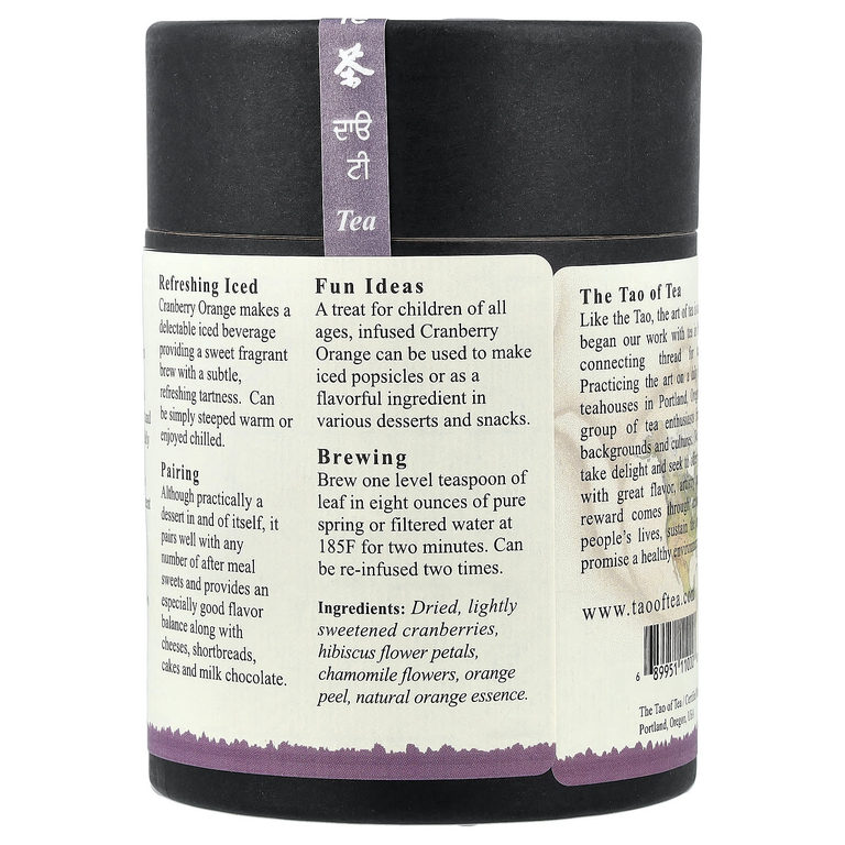 The Tao of Tea, травяной чай, клюква и апельсин, без кофеина, 114 г (4 унции)