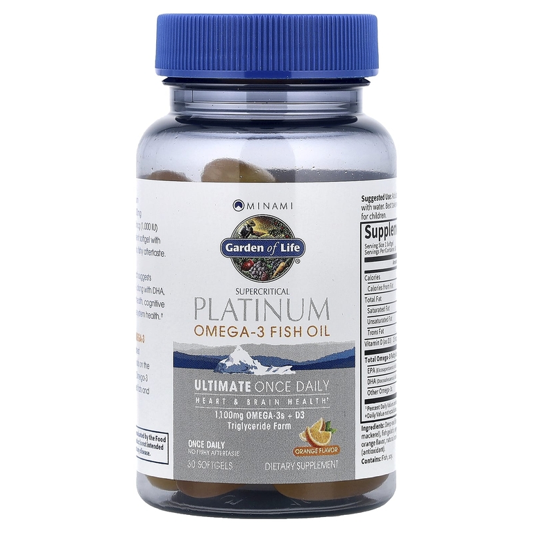 Minami Nutrition, MorEPA Platinum, Формула для ежедневного приема с Омега-3 и витамином D3, со вкусом апельсина, 30 гелевых капсул