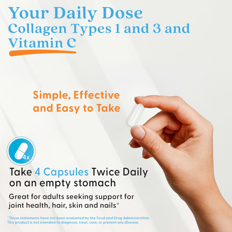 Doctor's Best, коллаген типов 1 и 3 с витамином C, 240 капсул