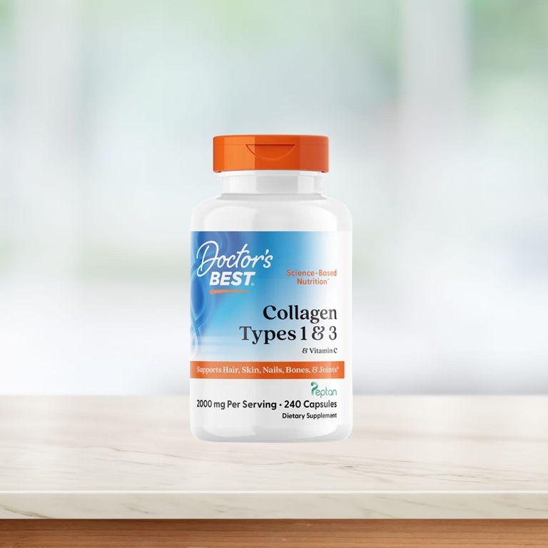 Doctor's Best, коллаген типов 1 и 3 с витамином C, 240 капсул