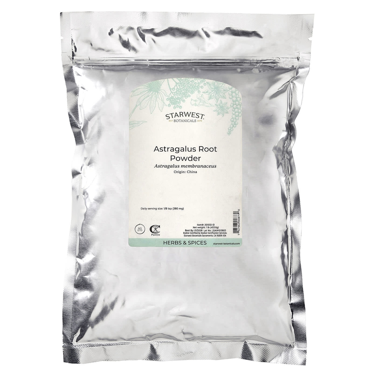 Starwest Botanicals, Корень астрагала, порошок, 16 унций (1 фунт)