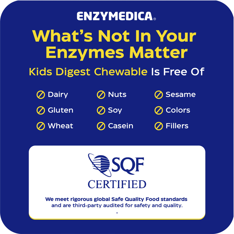 Enzymedica, пищеварительные ферменты для детей, со вкусом фруктового пунша, 90 таблеток