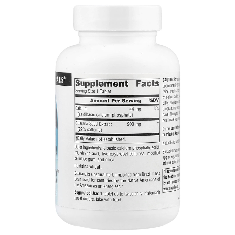 Source Naturals, Гуарана, 60 таблеток