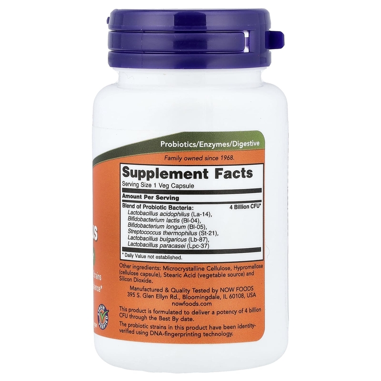 NOW Foods, 4x6, ацидофильные лактобактерии, 60 вегетарианских капсул