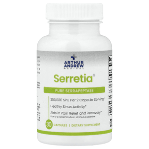 Arthur Andrew Medical, Serretia®, чистая серрапептаза, 30 капсул (125 000 SPU в 1 капсуле)