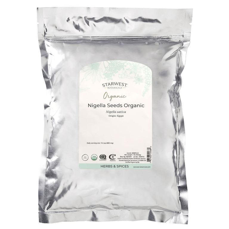 Starwest Botanicals, Органические семена чернухи, 453,6 мг (1 фунт)
