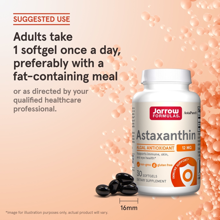Jarrow Formulas, астаксантин, 12 мг, 30 капсул