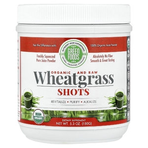 Green Foods, Органические и необработанные ростки ростков пшеницы, 150 г (5,3 унции)