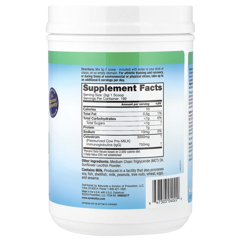Symbiotics, молозиво в порошке, 597 г (1,3 фунта)