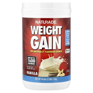Naturade, добавка для набора веса, вкус ваниль, 1,1 кг (2,5 фунта; 40,6 унции)