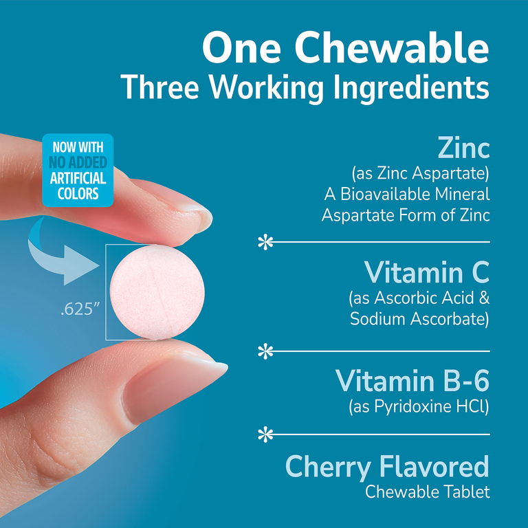 21st Century, цинк с витаминами C и B-6, жевательные таблетки, со вкусом вишни, 90 таблеток