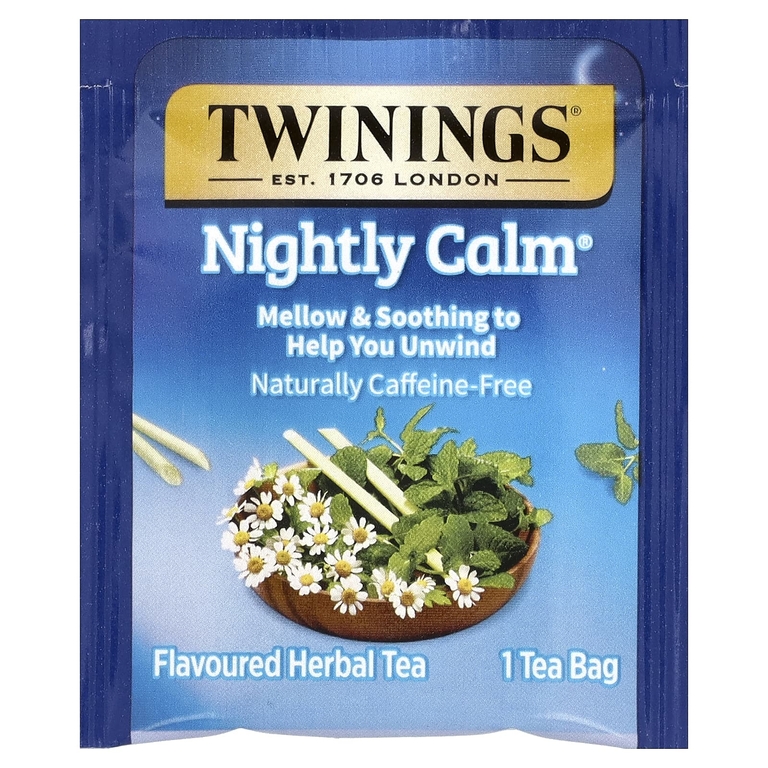 Twinings, Ароматизированный травяной чай, вечернее спокойствие, без кофеина, 20 чайных пакетиков, 29 г (1,02 унции)