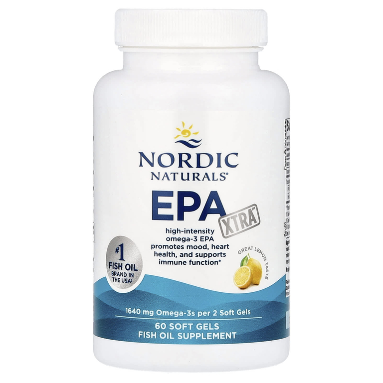 Nordic Naturals, ЭПК Экстра, лимон, 820 мг, 60 гелевых капсул
