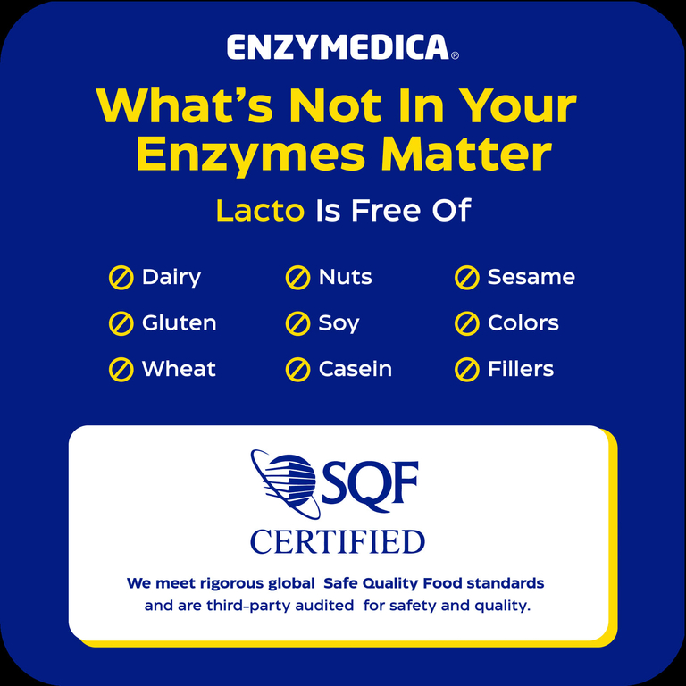 Enzymedica, комплекс пищеварительных ферментов при непереносимости лактозы, 90 капсул