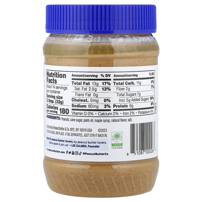 Peanut Butter & Co., спред с арахисовой пастой, с кленовым сиропом, 454 г (16 унций)
