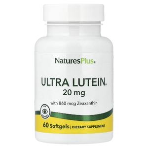 NaturesPlus, лютеин, 20 мг, 60 желатиновых капсул