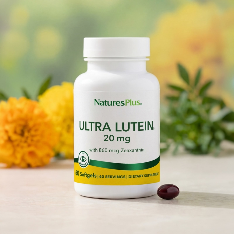 NaturesPlus, лютеин, 20 мг, 60 желатиновых капсул