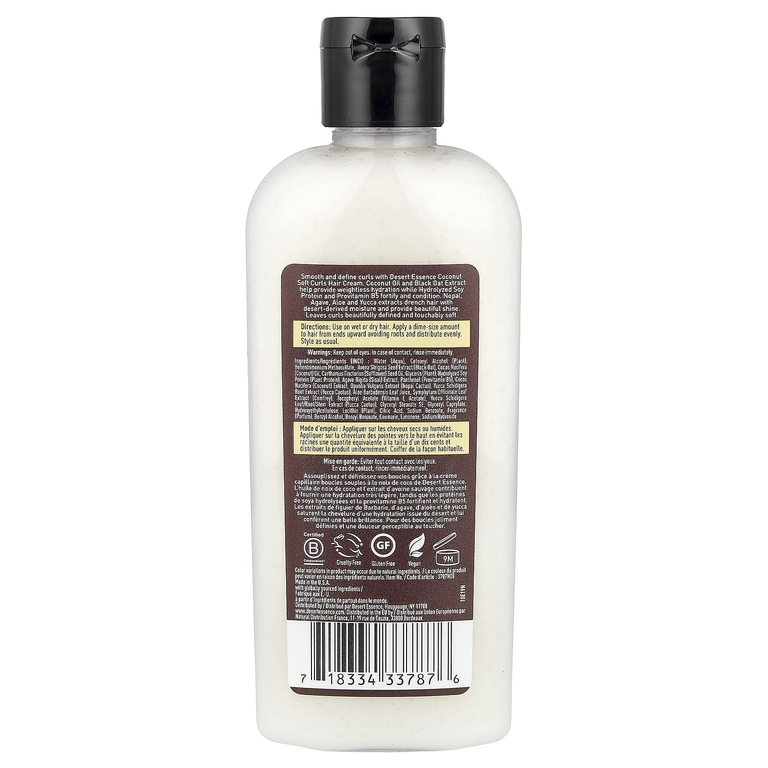 Desert Essence, крем для волос с кокосом, для мягких локонов, 190 мл (6,4 жидк. унции)