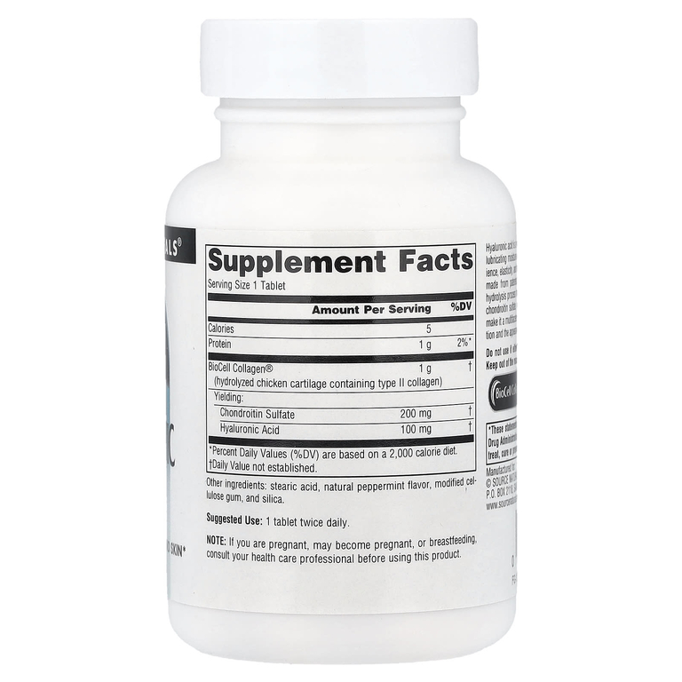 Source Naturals, гиалуроновая кислота, 30 таблеток