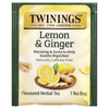 Twinings, травяной чай, без кофеина, лимон и имбирь, 25 пакетиков, 1,32 унции (37,5 г)