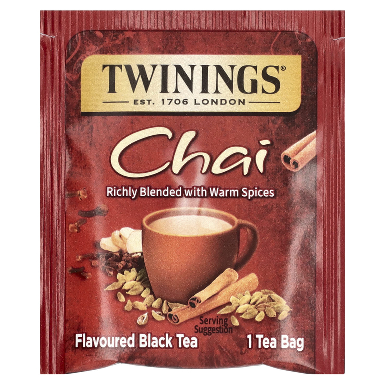 Twinings, Ароматизированный черный чай, чай, 25 чайных пакетиков, 50 г (1,76 унции)