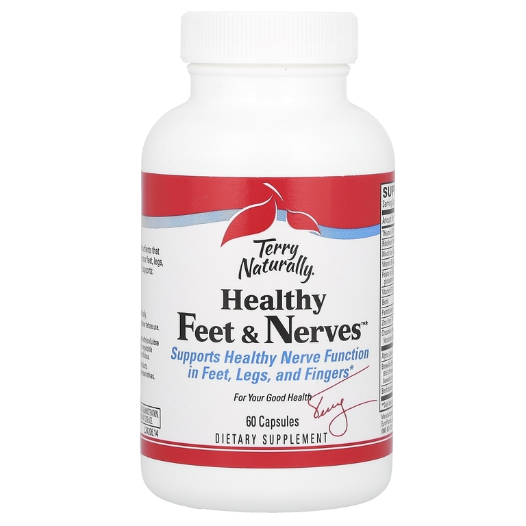 Terry Naturally, здоровье нервной системы в ступнях, ногах и пальцах, 60 капсул