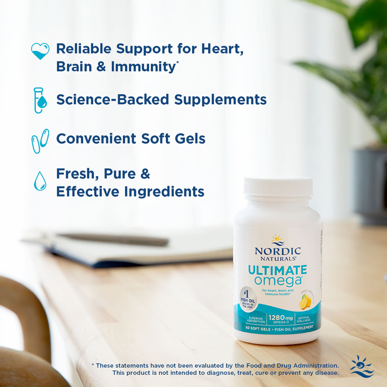 Nordic Naturals, высокоэффективные омега-3 кислоты, со вкусом лимона, 60 желатиновых капсул (640 мг в 1 капсуле)