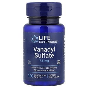Life Extension, ванадилсульфат, 100 растительных таблеток