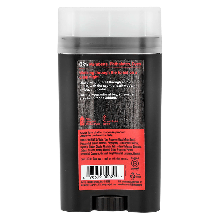 Every Man Jack, дезодорант, кедровый янтарь, 85 г (3 унции)