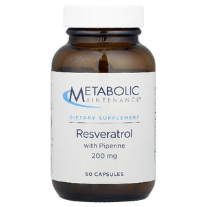 Metabolic Maintenance, Ресвератрол с пиперином, 60 капсул