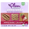 Plum Organics, сэндвич-батончик, от 15 месяцев, с арахисовым маслом и клубникой, 5 батончиков, 29 г (1,02 унции)
