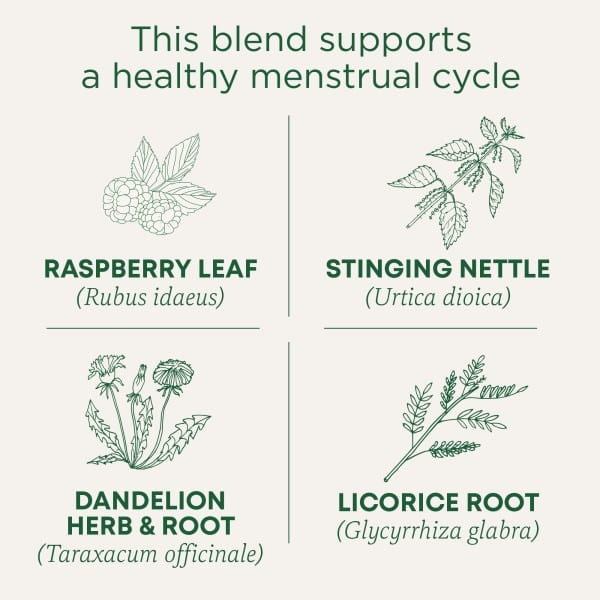 Traditional Medicinals, растительный чай для поддержки менструального цикла, листья малины, без кофеина, 16 упакованных чайных пакетиков, 24 г (0,85 унции)