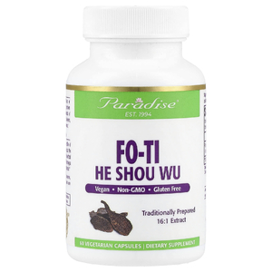 Paradise Herbs, Экстракт горца многоцветкового (polygonum multiflorum), 60 вегетарианских капсул (500 мг на капсулу)