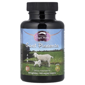 Dragon Herbs, козья плацента, 60 капсул (500 мг в 1 капсуле)