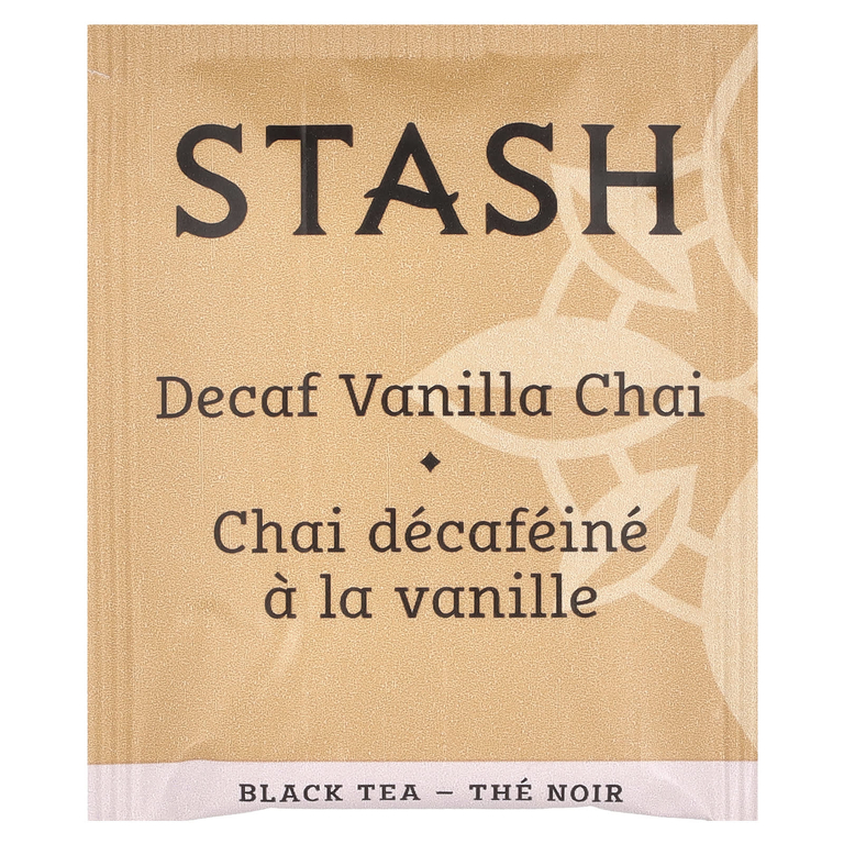 Stash Tea, черный чай, без кофеина, ваниль, 18 чайных пакетиков, 36 г (1,2 унции)