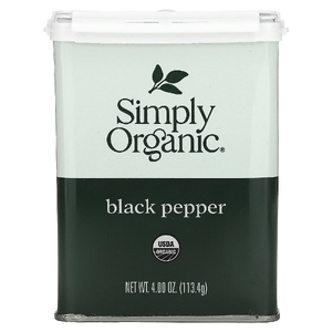 Simply Organic, черный перец, 113,4 г (4 унции)