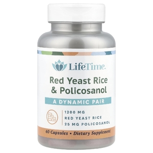 LifeTime Vitamins, красный ферментированный рис и поликозанол, 60 капсул (Товар снят с продажи) 