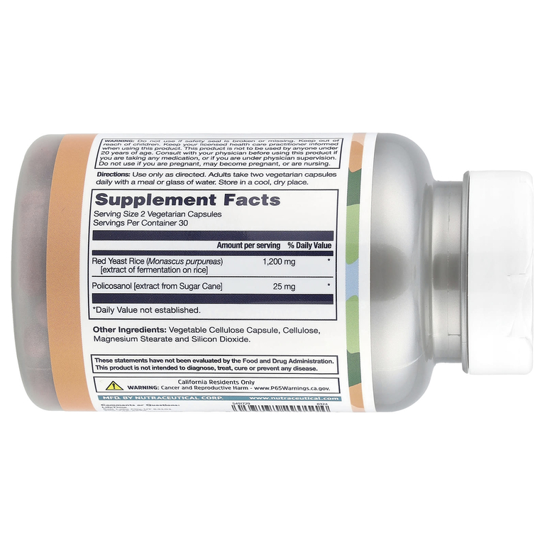 LifeTime Vitamins, красный ферментированный рис и поликозанол, 60 капсул (Товар снят с продажи) 