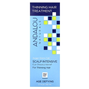 Andalou Naturals, аргановые стволовые клетки, интенсивное средство для кожи головы, против выпадения волос, омолаживающий эффект, 62 мл (2,1 жидк. унции)