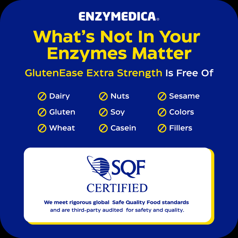 Enzymedica, пищеварительные ферменты для поддержки при непереносимости глютена, 60 капсул