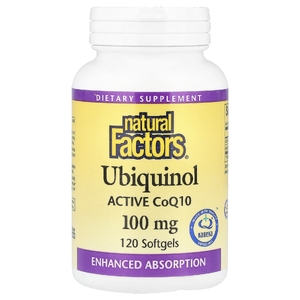 Natural Factors, Убихинол, 100 мг, 120 желатиновых капсул
