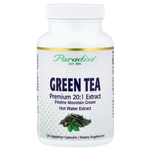 Paradise Herbs, Зеленый чай, 120 вегетарианских капсул (250 мг на капсулу)