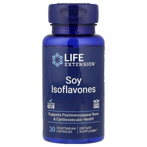 Life Extension, соевые изофлавоны, 30 вегетарианских капсул (135 мг в 1 капсуле)