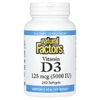Natural Factors, Витамин D3, 125 мкг (5000 МЕ), 240 мягких таблеток
