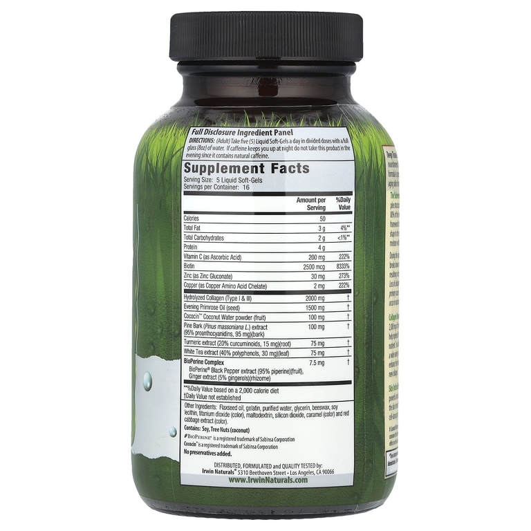 Irwin Naturals, коллаген, 80 желатиновых капсул