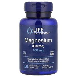 Life Extension, магний (цитрат), 100 мг, 100 вегетарианских капсул