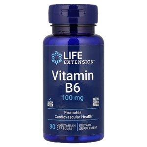 Life Extension, Витамин B6, 100 мг, 90 веге-капсул
