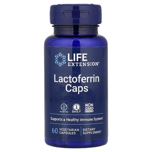 Life Extension, лактоферрин в капсулах, 60 вегетарианских капсул (300 мг в 1 капсуле)