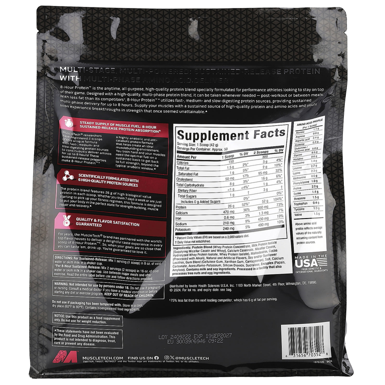 MuscleTech, смесь для приготовления протеинового коктейля, молочный шоколад, 2,09 кг (4,6 фунта)